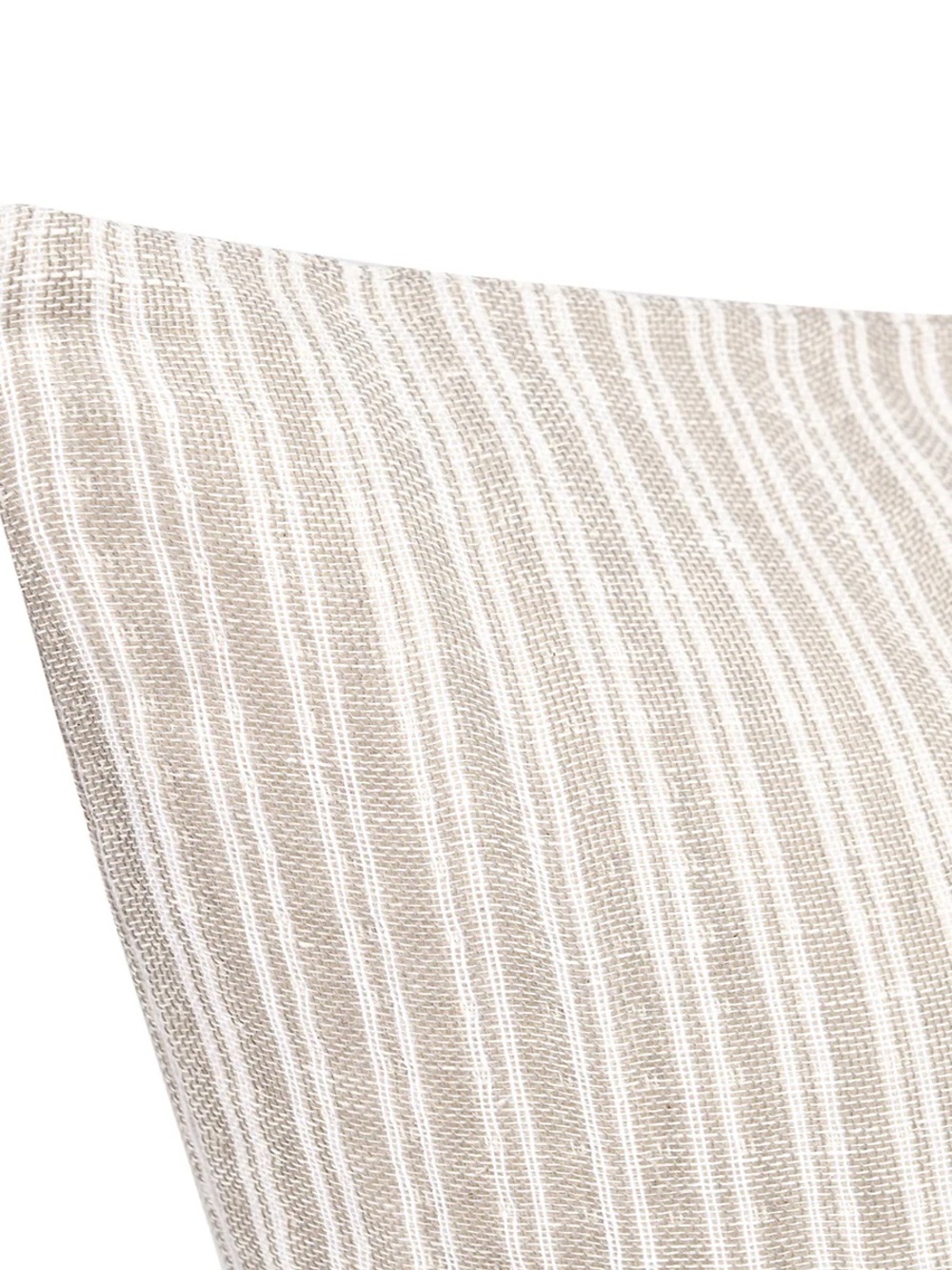 NWT - Villa 75% linen 25% cotton pillow covers / cases PAIR tan stripe - Picture 5 of 10
